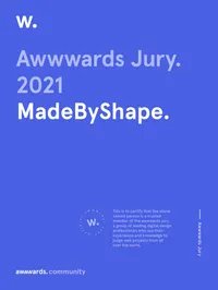 Certificate Made By Shape jury