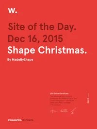 Certificate shape christmas sotd