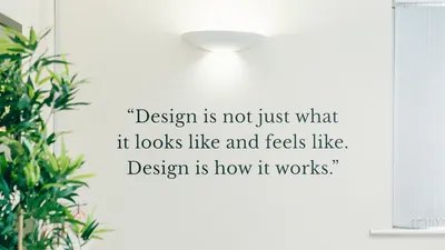 Close up of a quote in the studio